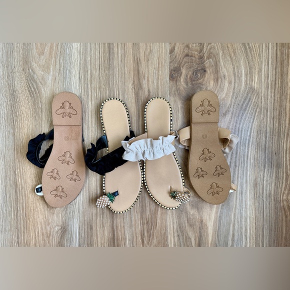 Helloby Sandals Sweet Cute Pineapple Toe Flip Flops Boho Casual Size 9.5-10 NEW - Picture 7 of 10